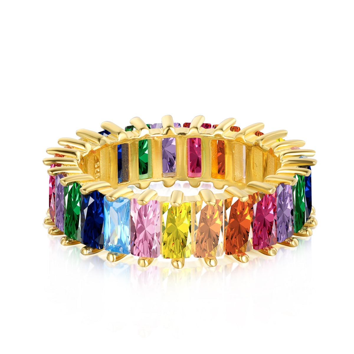 [LuckyStar]Unique Colorful Radiant Cut RIng