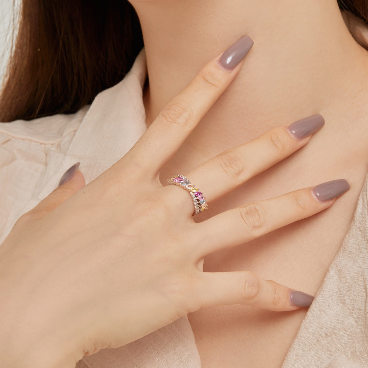 [LuckyStar]Unique Colorful Marquise Cut Daily Ring