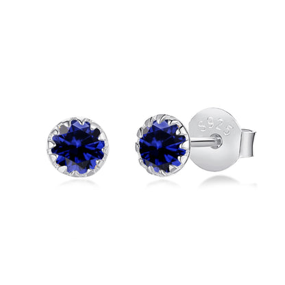 [LuckyStar]Sparkling Colorful Round Shape Earrings