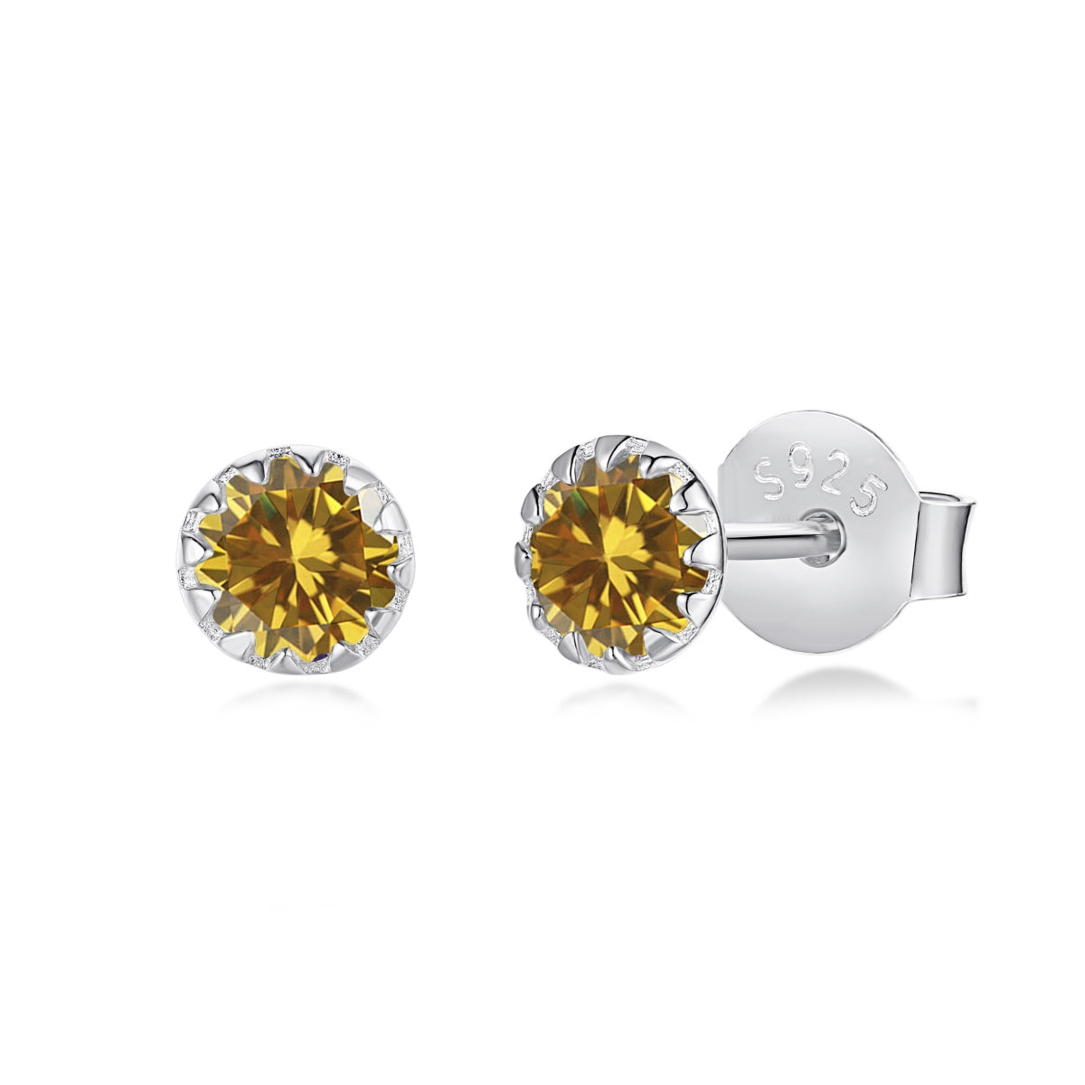 [LuckyStar]Sparkling Colorful Round Shape Earrings