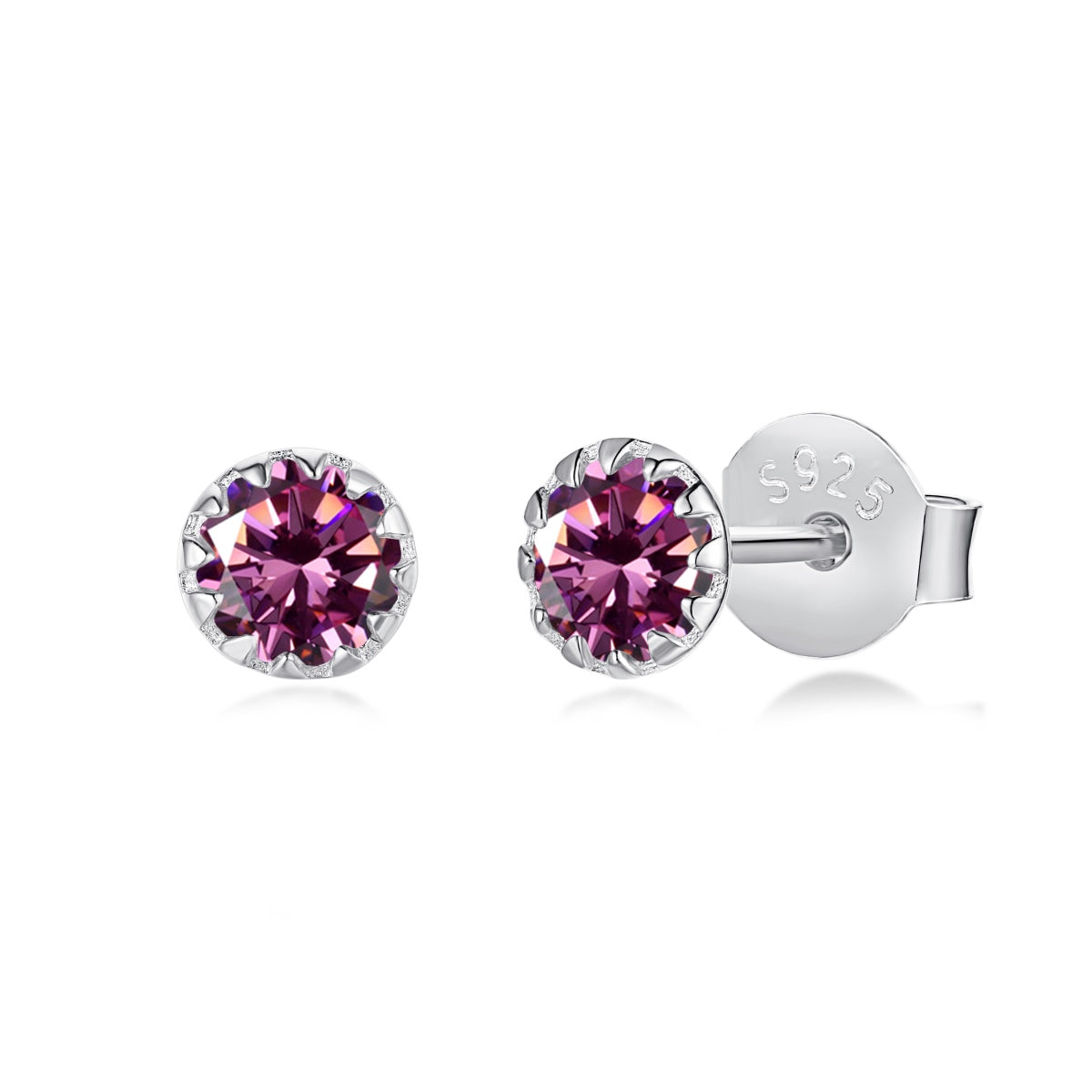 [LuckyStar]Sparkling Colorful Round Shape Earrings