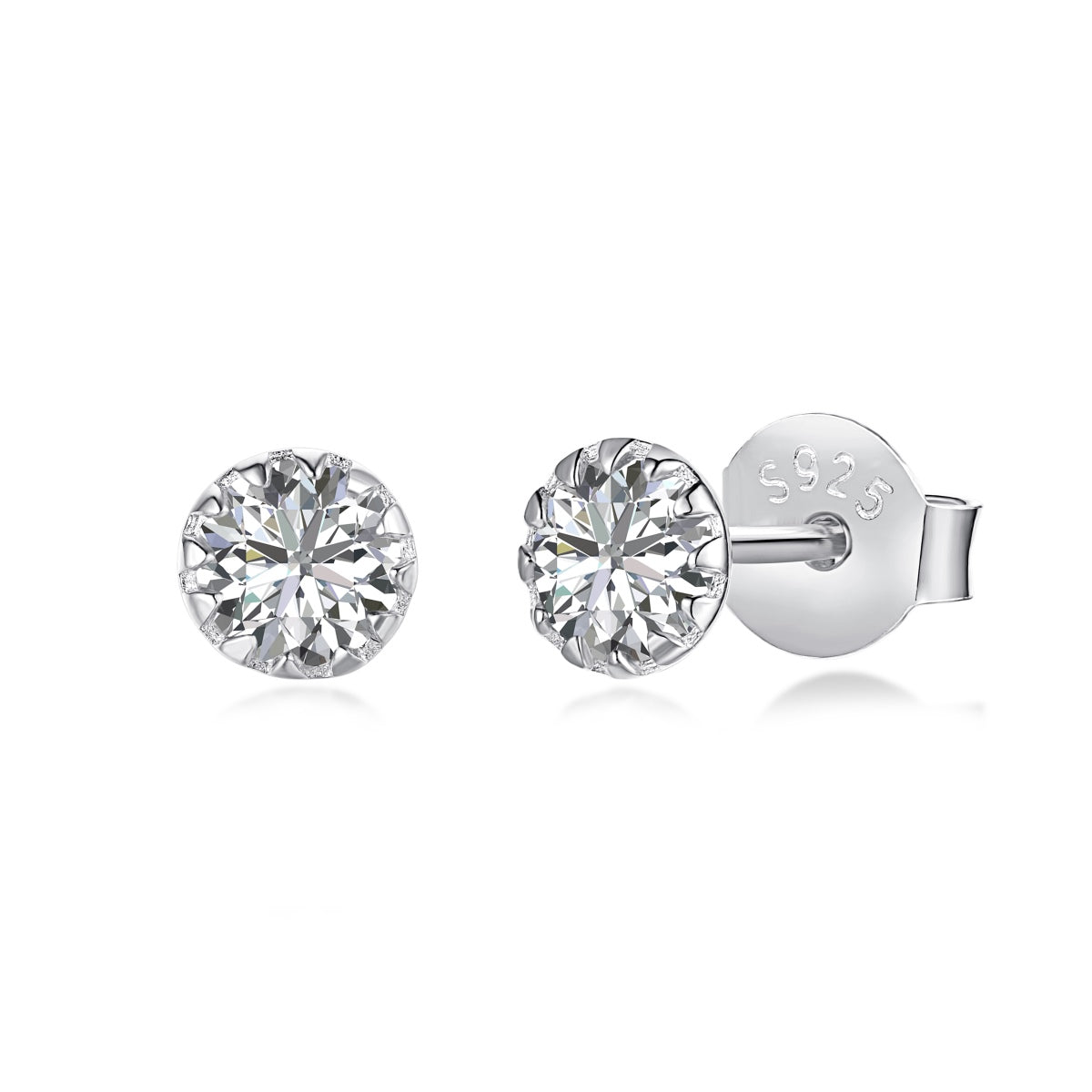 [LuckyStar]Sparkling Colorful Round Shape Earrings