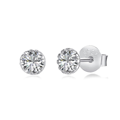 [LuckyStar]Sparkling Colorful Round Shape Earrings