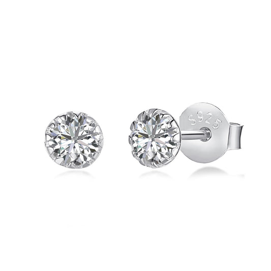 [LuckyStar]Sparkling Colorful Round Shape Earrings