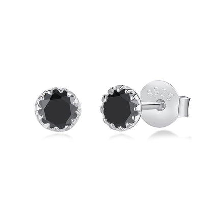 [LuckyStar]Sparkling Colorful Round Shape Earrings