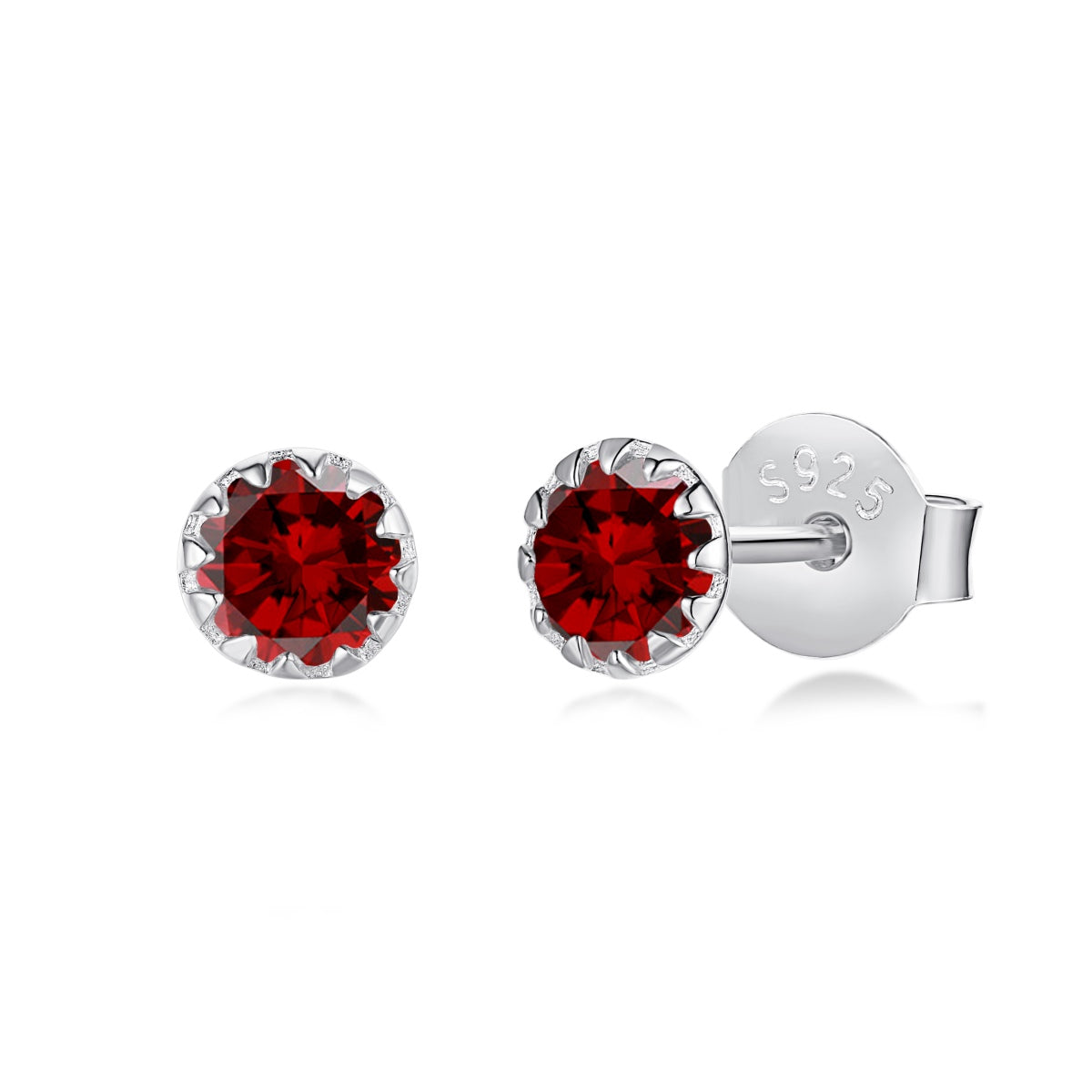 [LuckyStar]Sparkling Colorful Round Shape Earrings
