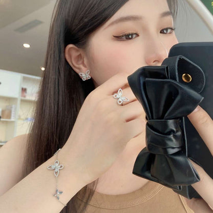 [LuckyStar]Delicate Butterfly Pendant Bracelet