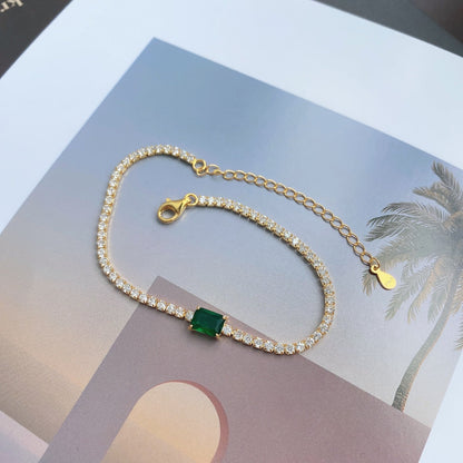[LuckyStar]1.0 Carat Unique Emerald Cut Banquet Bracelet