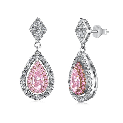 [LuckyStar]Ornate Delicate Water Drop Shape Banquet Earrings