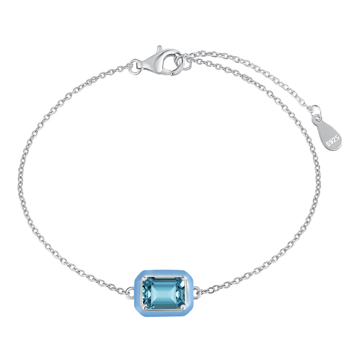 [LuckyStar]2.0 Carat Sparkling Colorful Emerald Cut Daily Bracelet