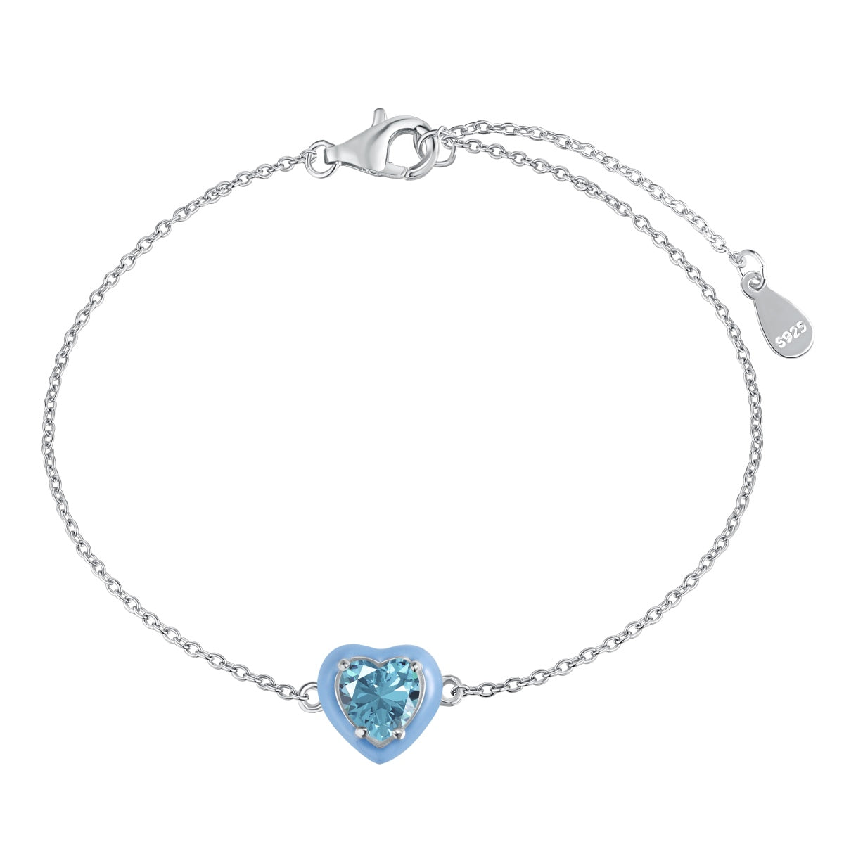 [LuckyStar]Sparkling Romantic Heart Shape Lover Bracelet