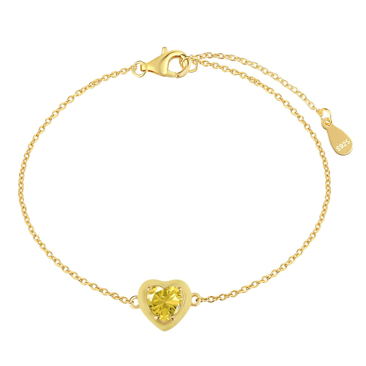 [LuckyStar]Sparkling Romantic Heart Shape Lover Bracelet