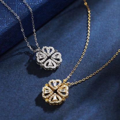 [LuckyStar]Ornate Heart Cut Flower Shape Necklace