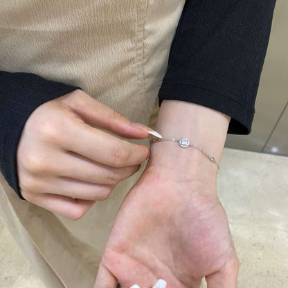 [LuckyStar]Dazzling Round Cut Shape Bracelet