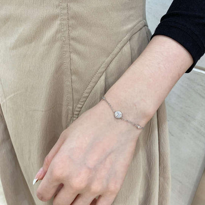 [LuckyStar]Dazzling Round Cut Shape Bracelet