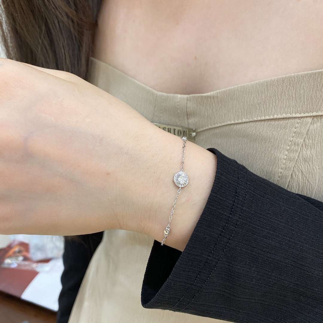 [LuckyStar]Dazzling Round Cut Shape Bracelet