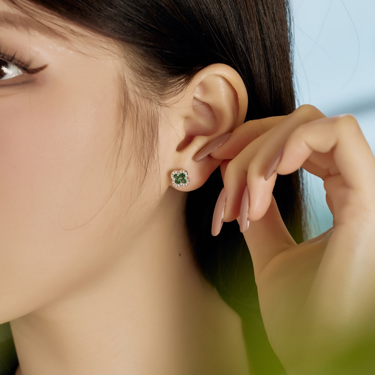 [LuckyStar]Four-Leaf Clover Flower Shaped Earrings