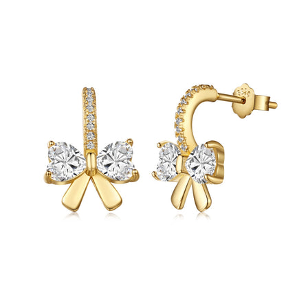 [LuckyStar]Exquisite Earrings With Heart-Shaped Bow Design