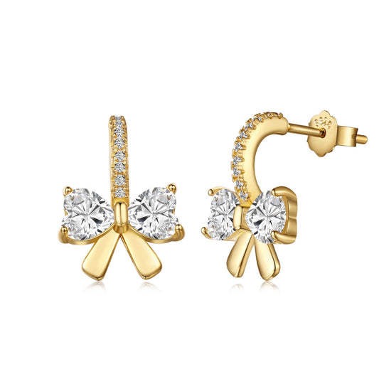 [LuckyStar]Exquisite Earrings With Heart-Shaped Bow Design