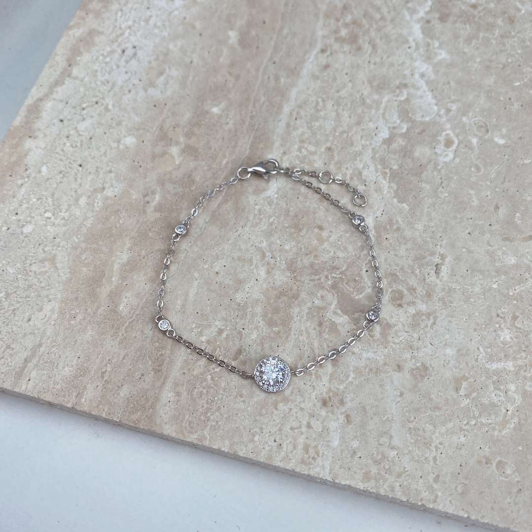 [LuckyStar]Dazzling Round Cut Shape Bracelet