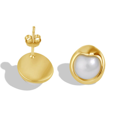 [LuckyStar]Dainty Bread Pearl Earrings