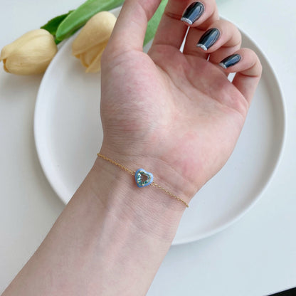 [LuckyStar]Sparkling Romantic Heart Shape Lover Bracelet