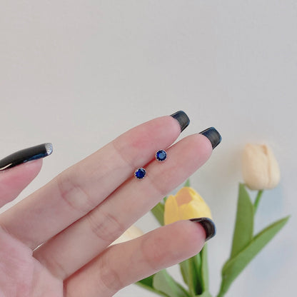 [LuckyStar]Sparkling Colorful Round Shape Earrings
