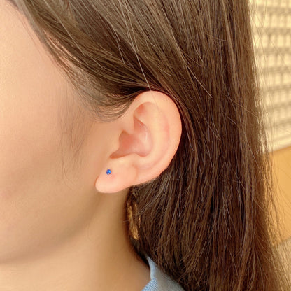 [LuckyStar]Delicate Solitaire Earrings