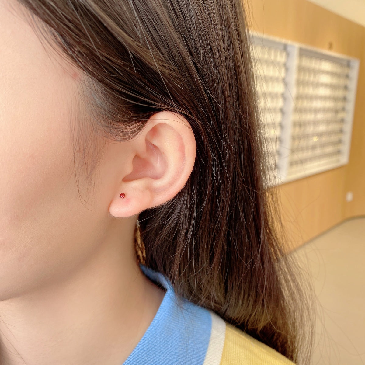 [LuckyStar]Delicate Solitaire Earrings