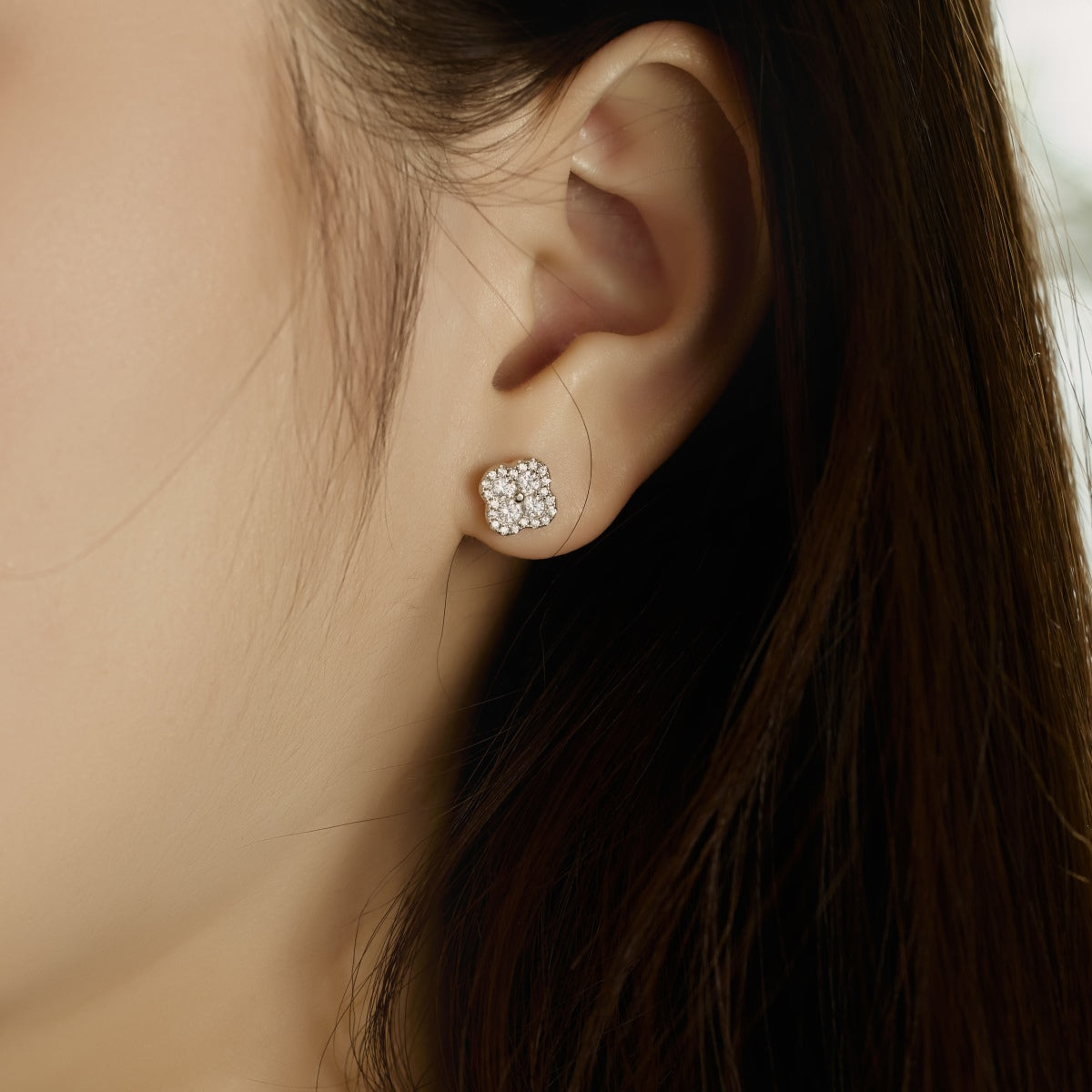 [LuckyStar]Four-Leaf Clover Flower Shaped Earrings
