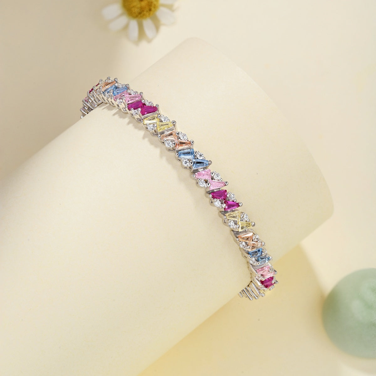 [LuckyStar]Ornate Sparkling Multi Cut Party Bracelet