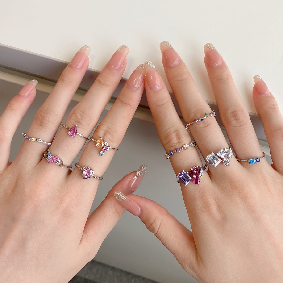 [LuckyStar]Radiant Colorful Round Cut Daily Ring