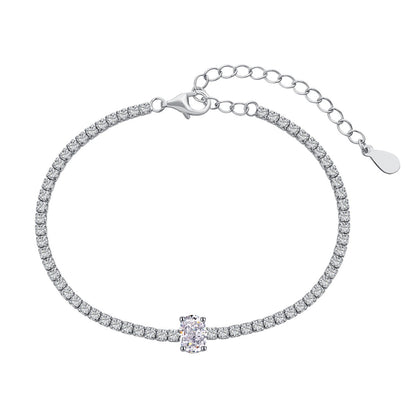 [LuckyStar]0.75 Carat Exquisite Oval Cut Daily Bracelet