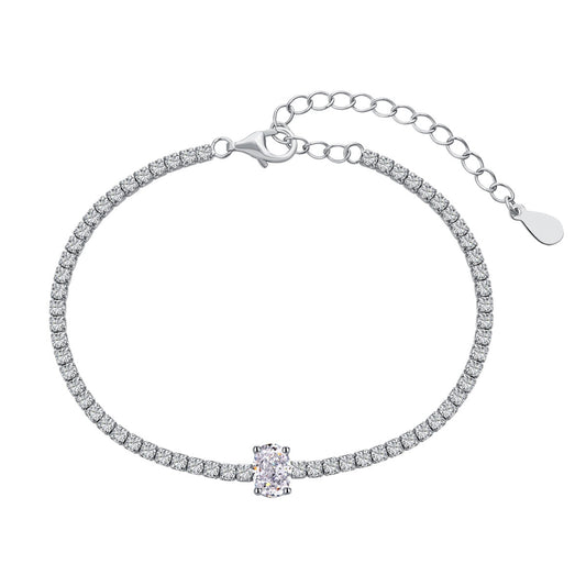 [LuckyStar]0.75 Carat Exquisite Oval Cut Daily Bracelet