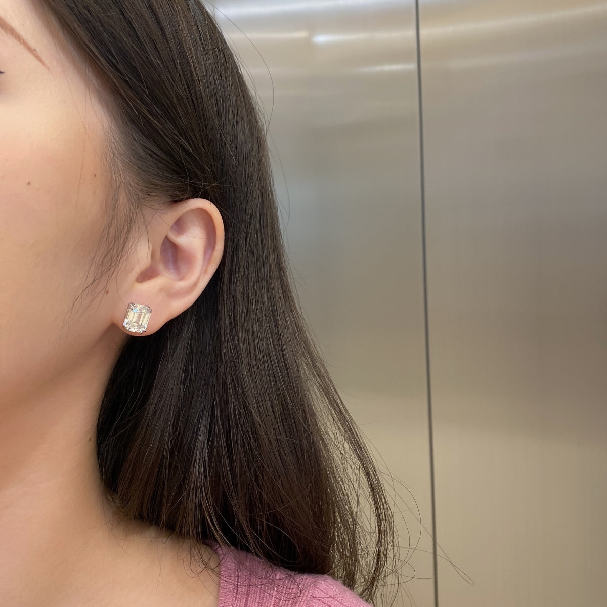 [LuckyStar]Dazzling Square Shape Earrings