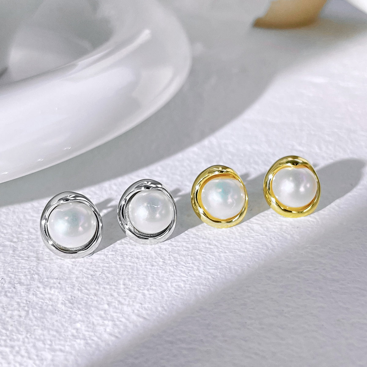 [LuckyStar]Dainty Bread Pearl Earrings