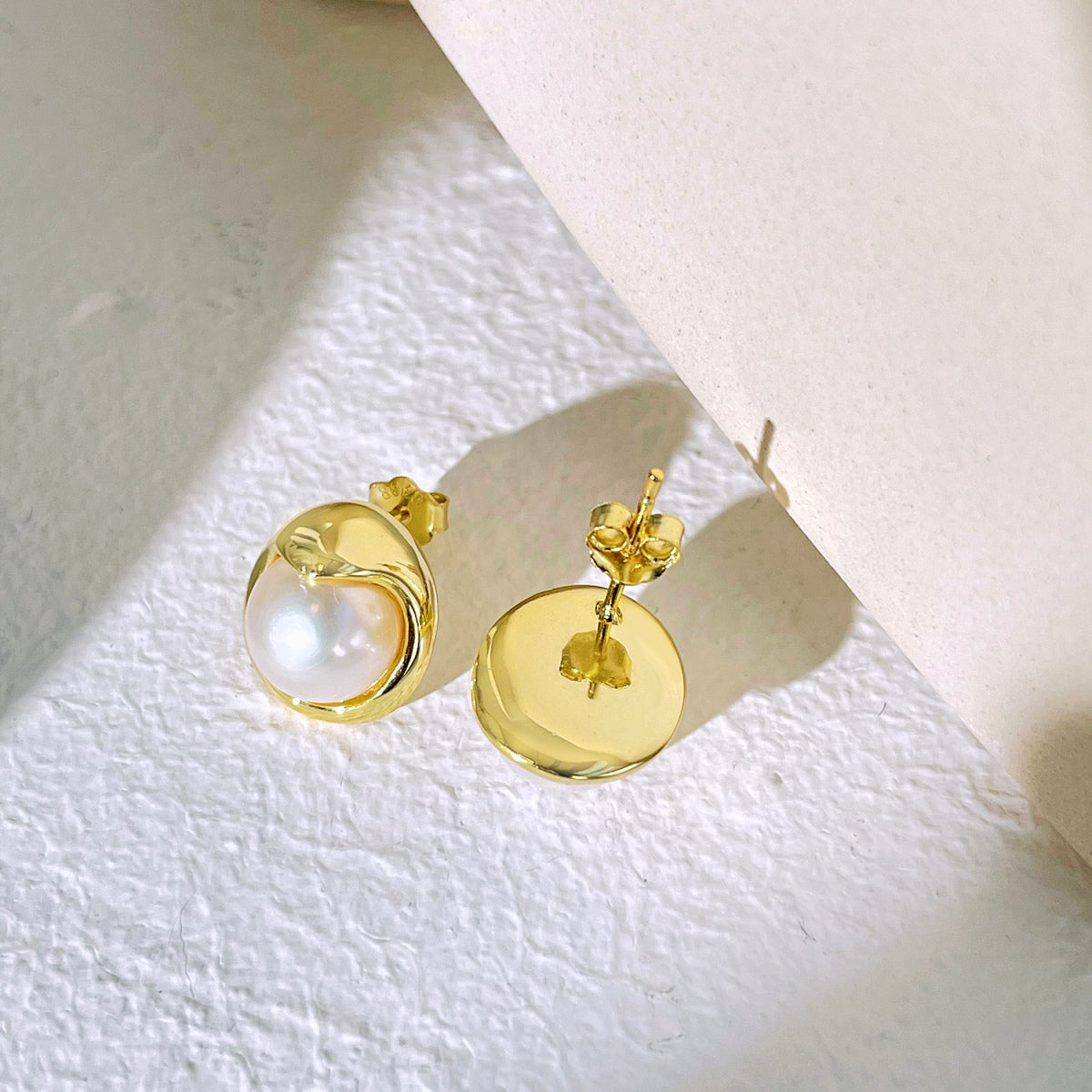 [LuckyStar]Dainty Bread Pearl Earrings