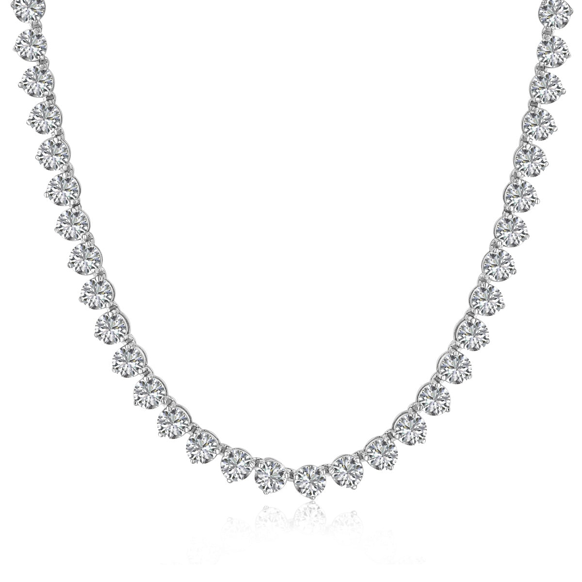 [LuckyStar]Ornate Heart Cut Tennis Necklace