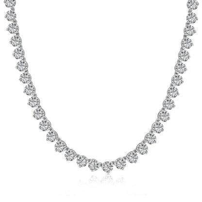 [LuckyStar]Ornate Heart Cut Tennis Necklace