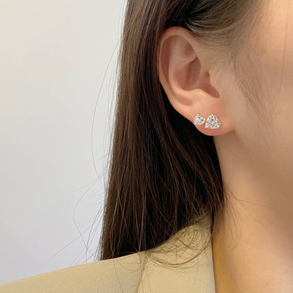 [LuckyStar]Double Heart-Shape Classic Princess Style Earrings