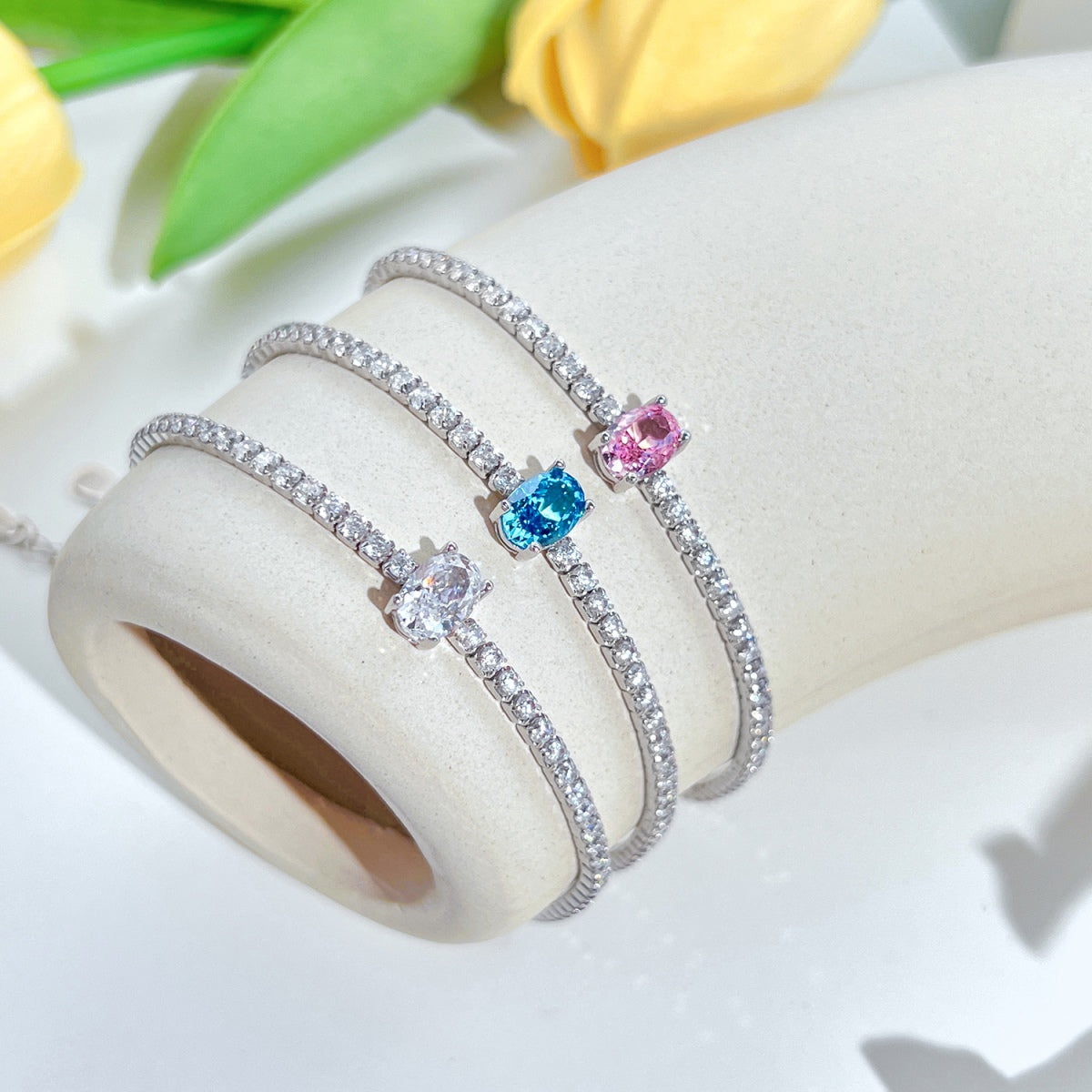 [LuckyStar]0.75 Carat Exquisite Oval Cut Daily Bracelet