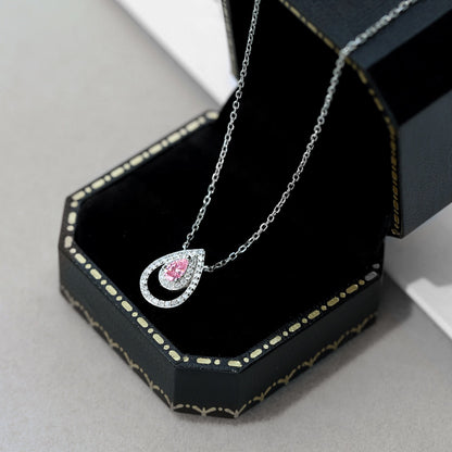[LuckyStar]Sparkling Pear Cut Necklace