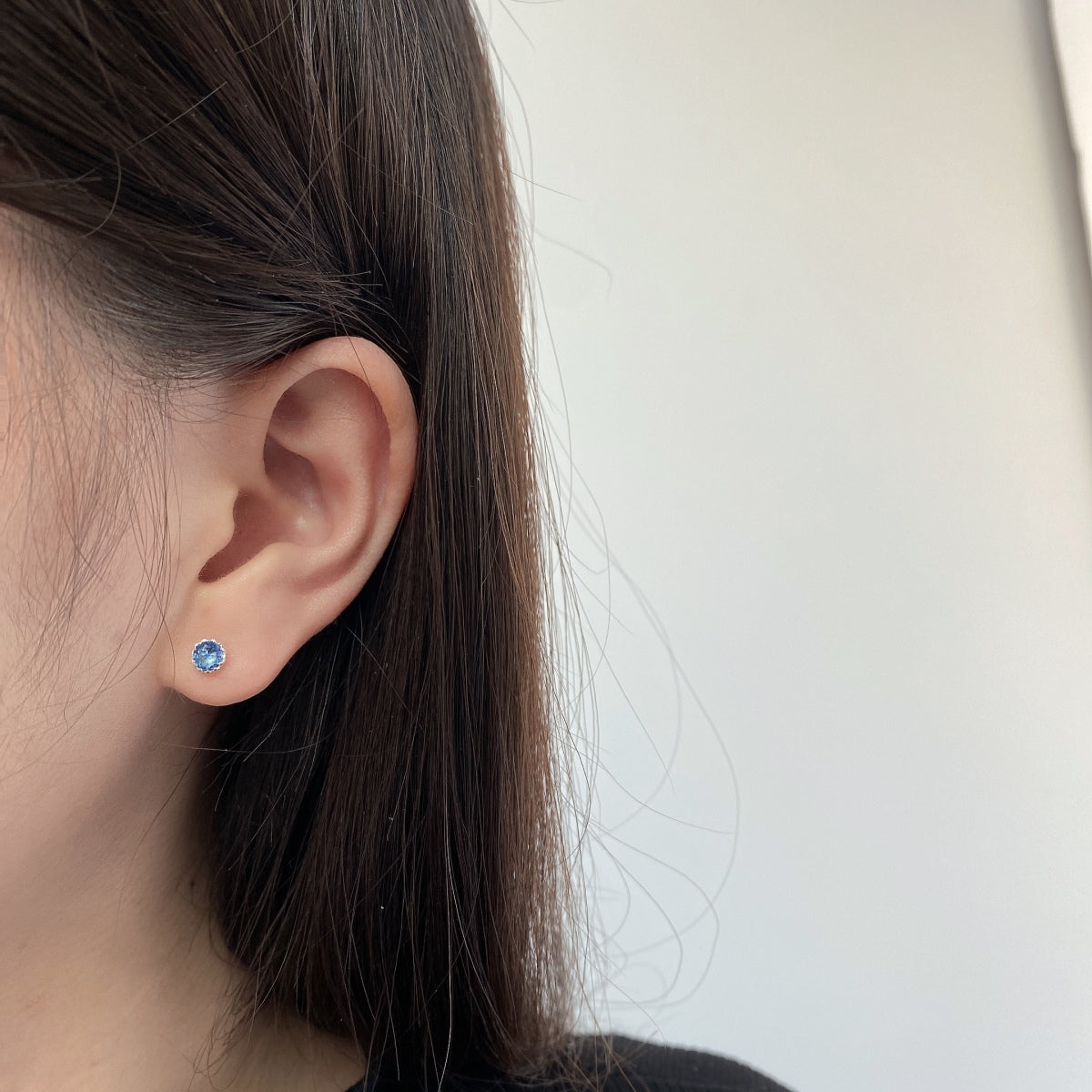 [LuckyStar]Sparkling Colorful Round Shape Earrings