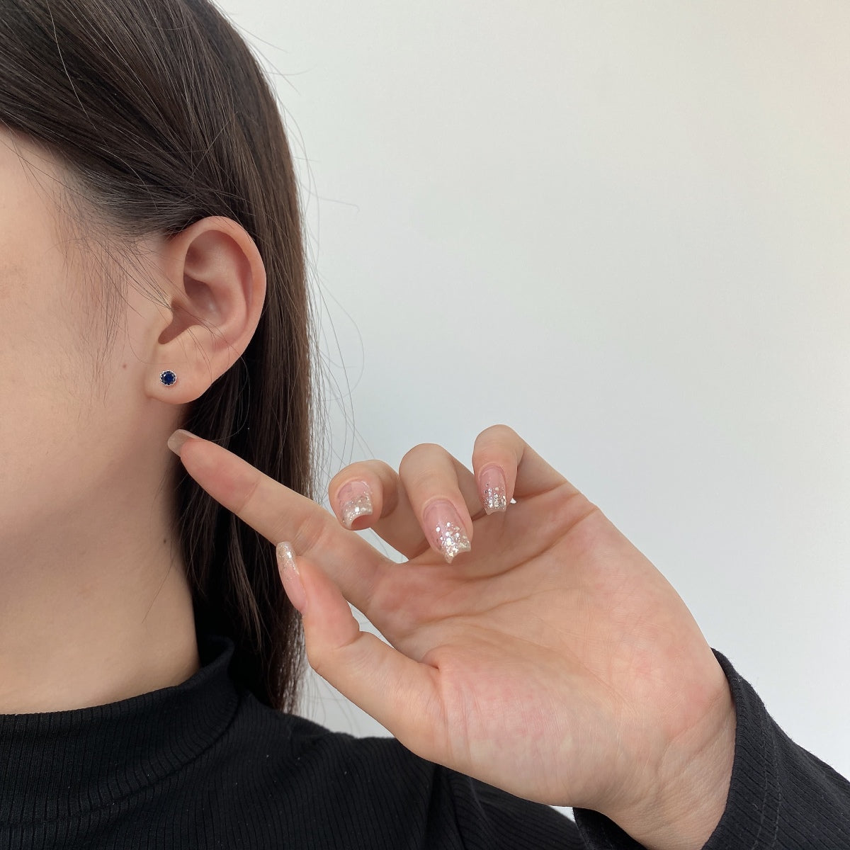 [LuckyStar]Sparkling Colorful Round Shape Earrings