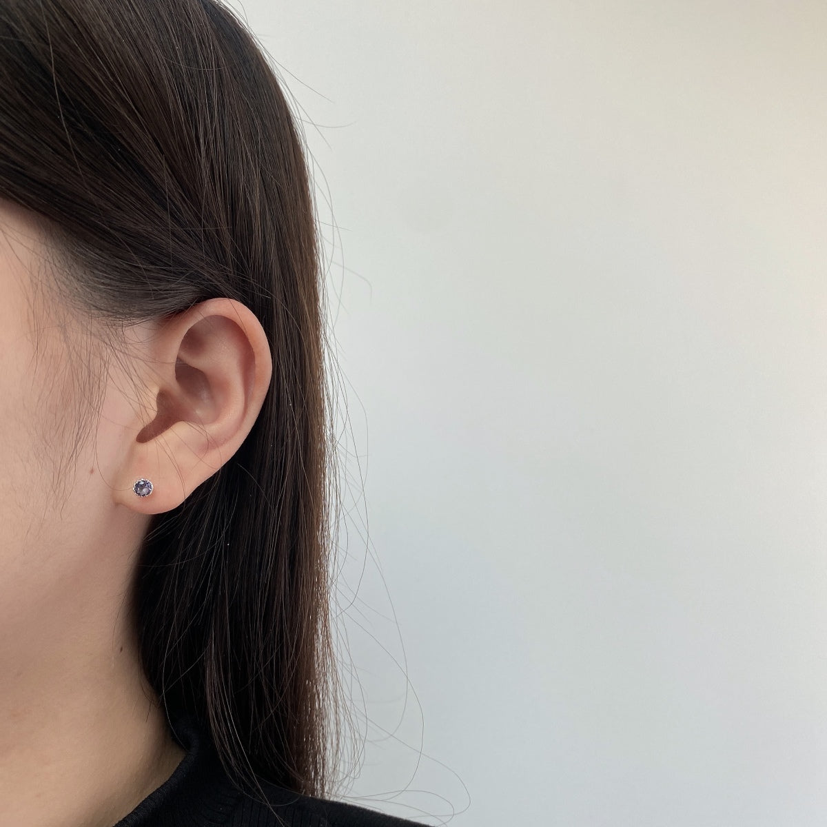 [LuckyStar]Sparkling Colorful Round Shape Earrings