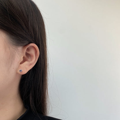 [LuckyStar]Sparkling Colorful Round Shape Earrings
