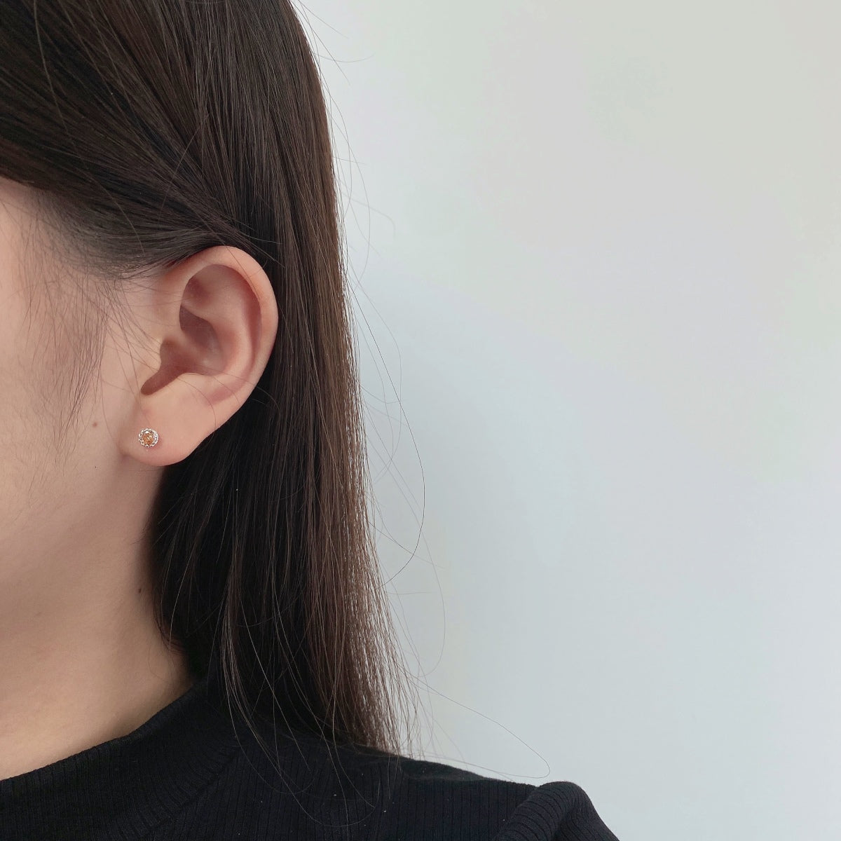 [LuckyStar]Sparkling Colorful Round Shape Earrings