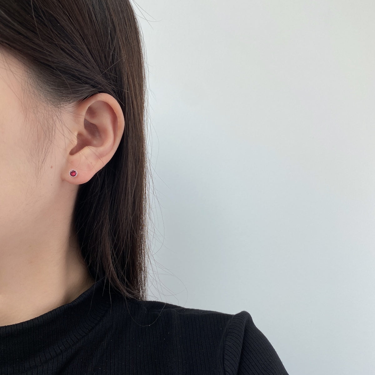 [LuckyStar]Sparkling Colorful Round Shape Earrings