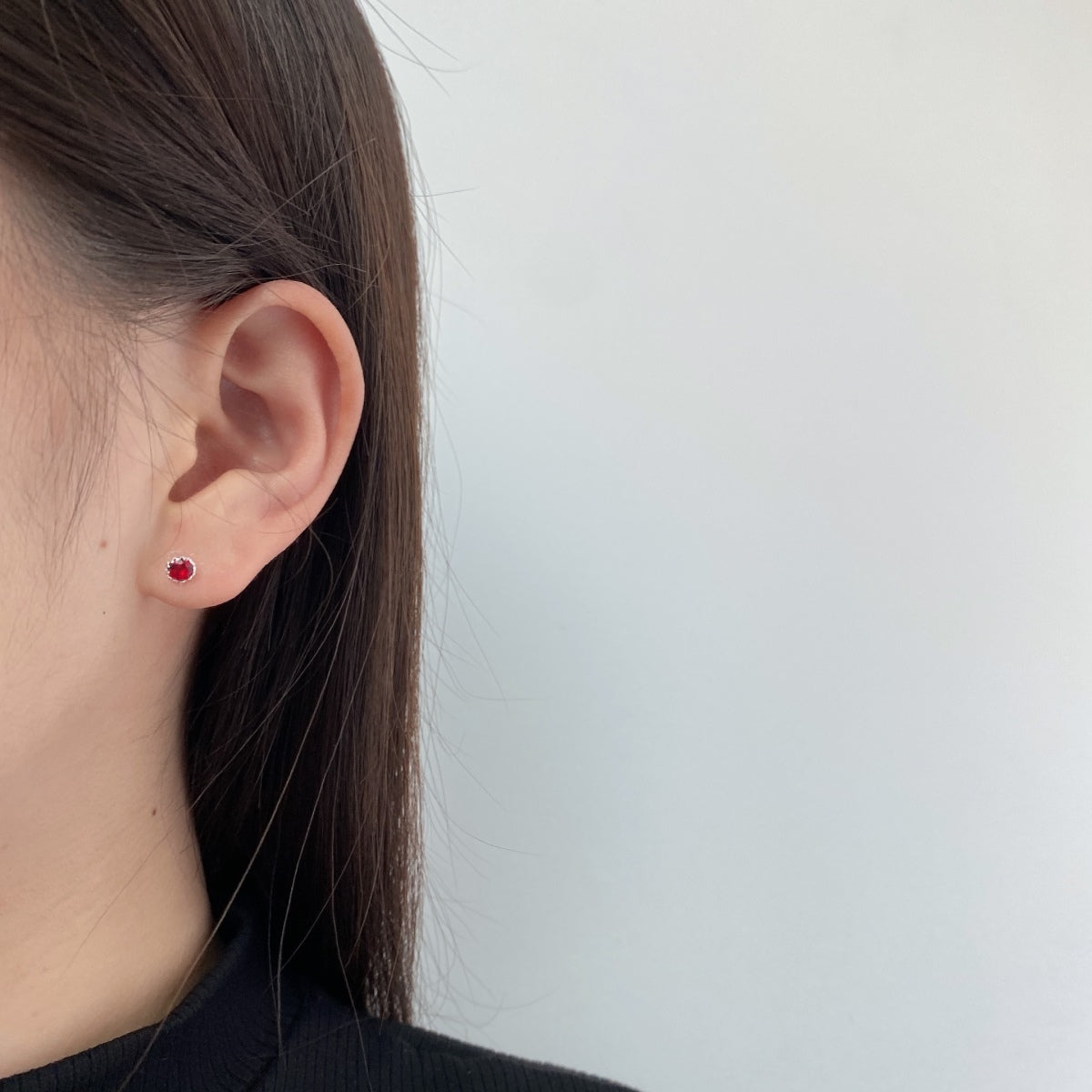 [LuckyStar]Sparkling Colorful Round Shape Earrings
