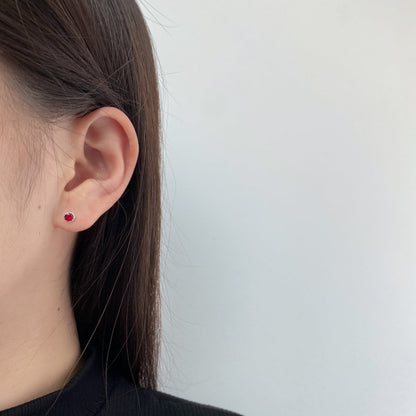 [LuckyStar]Sparkling Colorful Round Shape Earrings